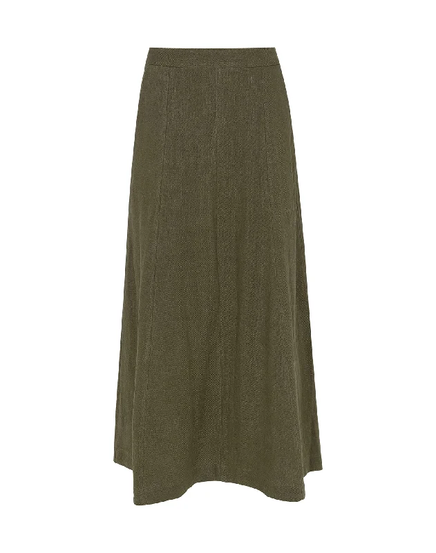 Women's Checkered SkirtsTiana Long Skirt - Evergreen