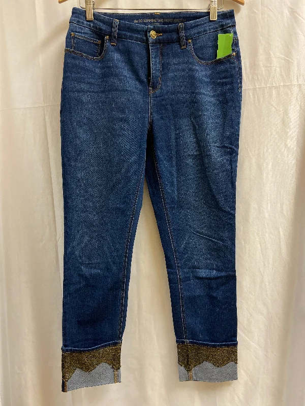 Women's Jodhpurs with Shirt CollarJeans Straight By Chicos O  Size: 4