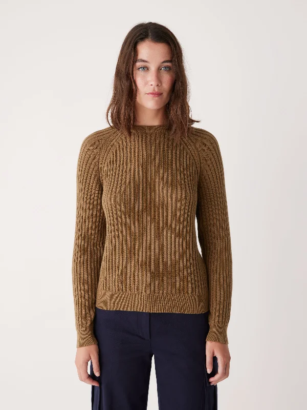 Women's Blouse with Narrow CollarThe Ara Seacell™ Sweater in Amber Brown